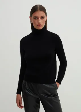 Pullover in lana a collo alto