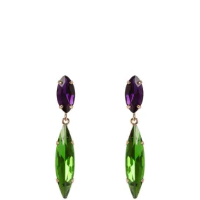 Sodini Orecchini A Due Navette Fly - Verde Chiaro